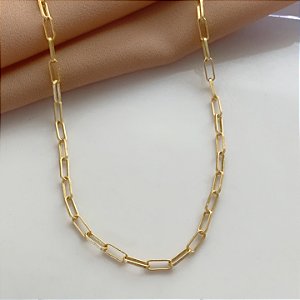 COLAR CORRENTE DELICADA FOLHEADO A OURO 18K⭐️