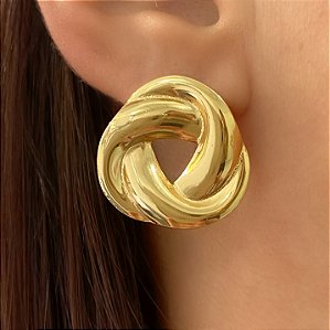 BRINCO ENTRELAÇADO DOURADO AÇO 316L⭐️