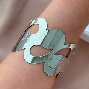 PULSEIRA / BRACELETE GOTAS LISAS E VAZADAS BIJU