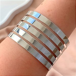PULSEIRA / BRACELETE FIOS RETOS LISOS BIJU