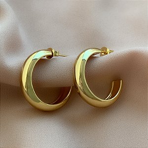 BRINCO ARGOLA CLÁSSICA DOURADO AÇO 316L⭐️