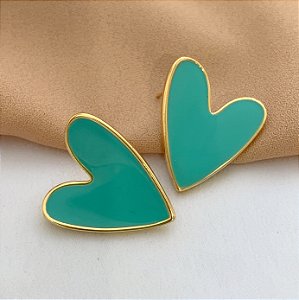 BRINCO CORAÇÃO ASSIMÉTRICO ESMALTADO G2 BIJU