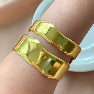 PULSEIRA / BRACELETE FIO DUPLO ONDULADO BOHO CHIC BIJU