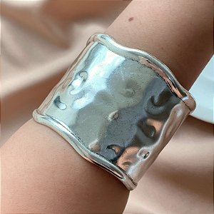 PULSEIRA / BRACELETE GROSSO MARTELADO BOHO CHIC BIJU