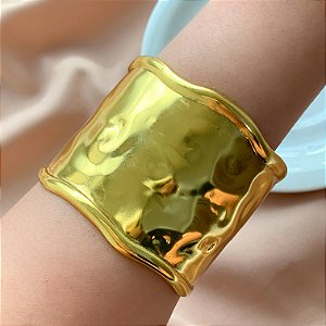 PULSEIRA / BRACELETE GROSSO MARTELADO BOHO CHIC BIJU