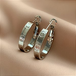 BRINCO ARGOLA INSPIRAÇÃO CARTIER P AÇO INOXIDÁVEL 316L⭐️