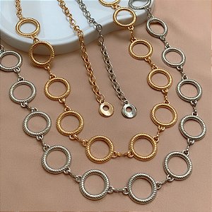 CINTO CORRENTE ARGOLAS METAL BIJU