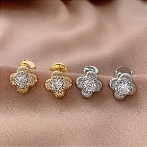 BRINCO MINI FLOR ZIRCÔNIAS