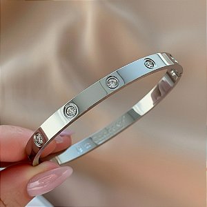 PULSEIRA / BRACELETE ZIRCÔNIAS AÇO 316L⭐️