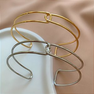 BRACELETE FIOS CRUZADOS FINOS BIJU