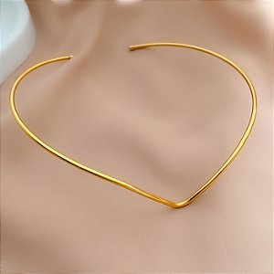 COLAR ARO FIO "V" DELICADO FOLHEADO A OURO 18K⭐️