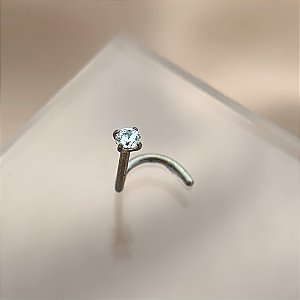 PIERCING NARIZ ANZOL ZIRCÔNIA 7MM TITÂNIO SEMIJOIA PARA PERFURAÇÃO⭐️