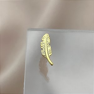 PIERCING CARTILAGEM PENA 6MM HASTE AÇO 316L FOLHEADO A OURO 18K SEMIJOIA PARA ATUALIZAÇÃO⭐️