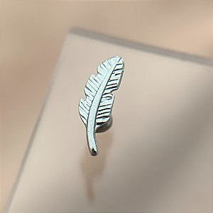 PIERCING CARTILAGEM PENA 6MM HASTE AÇO 316L FOLHEADO A RÓDIO SEMIJOIA PARA ATUALIZAÇÃO⭐️