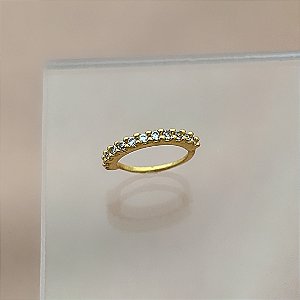 PIERCING NARIZ ARGOLINHA ZIRCÔNIAS 7MM FOLHEADO A OURO 18K SEMIJOIA PARA ATUALIZAÇÃO⭐️