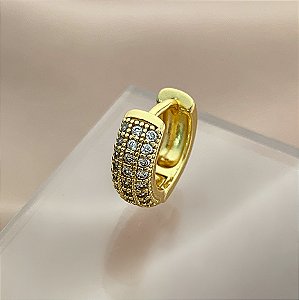 PIERCING CARTILAGEM ARGOLINHA FILEIRAS ZIRCÔNIAS 7MM AÇO 316L FOLHEADO A OURO 18K SEMIJOIA PARA ATUALIZAÇÃO⭐️