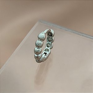PIERCING CARTILAGEM ARGOLINHA FILEIRAS BOLINHAS 8MM AÇO 316L FOLHEADO A RÓDIO SEMIJOIA PARA ATUALIZAÇÃO⭐️