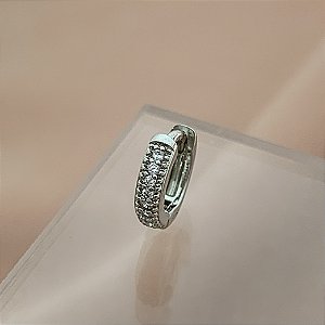 PIERCING CARTILAGEM ARGOLINHA ZIRCÔNIAS CRAVEJADAS 6MM AÇO 316L FOLHEADO A RÓDIO SEMIJOIA PARA ATUALIZAÇÃO⭐️