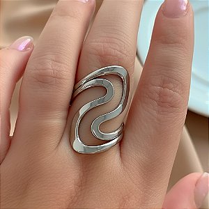 ANEL CURVAS VAZADOS AÇO 316L⭐️