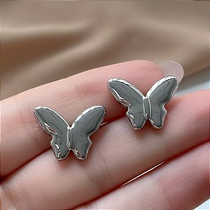 BRINCO BORBOLETA LISA AÇO 316L⭐️