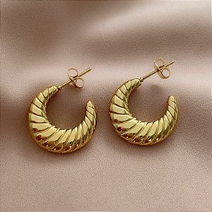 BRINCO CROISSAINT DOURADO AÇO 316L⭐️