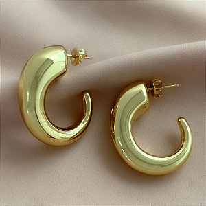 BRINCO ARGOLA FIO AFUNILADO G DOURADO AÇO 316L⭐️