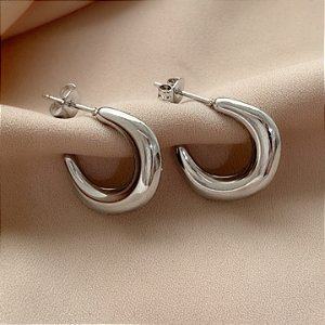 BRINCO ARGOLA FORMATO ORGÂNICO AÇO 316L⭐️