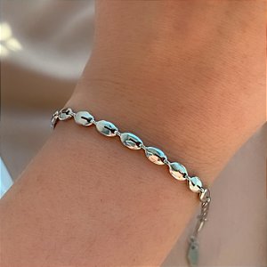 PULSEIRA CORRENTE DETALHES OVAIS AÇO 316L⭐️