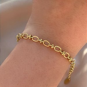 PULSEIRA CORRENTE ARGOLA DOURADO AÇO 316L⭐️