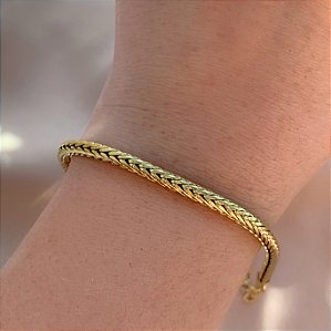 PULSEIRA CORRENTE TRIGO DOURADO AÇO 316L⭐️