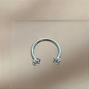 PIERCING FERRADURA PONTOS DE LUZ ZIRCÔNIAS 8MM HASTE AÇO 316L FOLHEADO A RÓDIO SEMIJOIA PARA ATUALIZAÇÃO⭐️