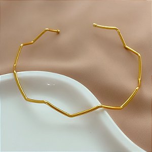 BRACELETE FIO ZIG-ZAG FOLHEADO A OURO 18K⭐️
