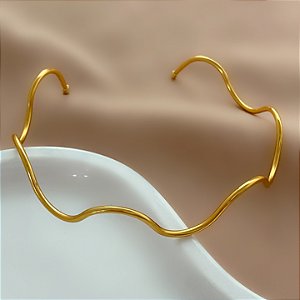 BRACELETE FIO ONDULADO FOLHEADO A OURO 18K⭐️