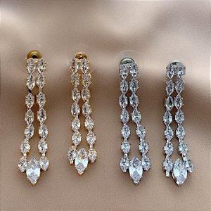 BRINCO LONGO GOTA ZIRCÔNIAS BIJU