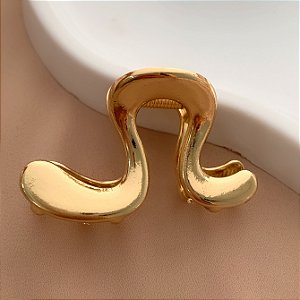 PRESILHA UNITÁRIA ONDA LISA DOURADO BIJU