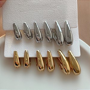 BRINCO KIT ARGOLINHAS GOTAS LISAS ANA BIJU