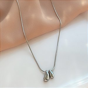 COLAR GOTAS DELICADAS P AÇO 316L⭐️