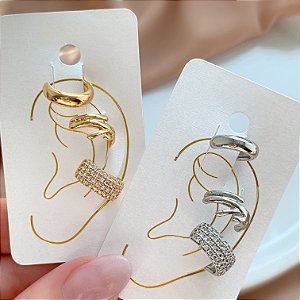 PIERCING FAKE KIT LISOS E ZIRCÔNIAS ALINE BIJU