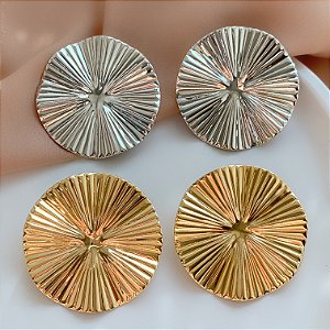 BRINCO CÍRCULO ONDULADO FRANZIDO BIJU