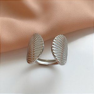 ANEL REGULÁVEL CONCHA DUPLA AÇO 316L⭐️