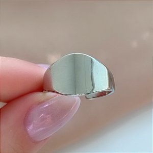 ANEL REGULÁVEL LISO ACHATADO AÇO 316L⭐️