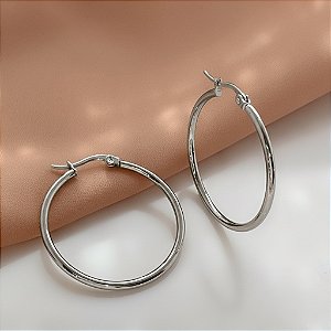 BRINCO ARGOLA FINA FECHO ITALIANO AÇO 316L⭐️