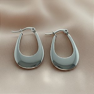 BRINCO ARGOLA GOTA BOLEADA FECHO ITALIANO AÇO 316L⭐️