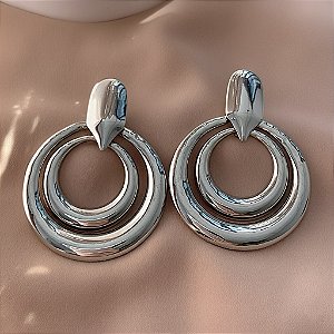 BRINCO ARGOLA DUPLA LUXE AÇO 316L⭐️