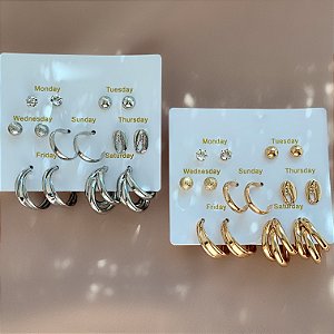 BRINCO KIT BRINCOS DIVERSOS ARGOLAS E BÚZIOS BIA BIJU