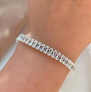 PULSEIRA RIVIERA BAGUETE M ZIRCÔNIA BIJU