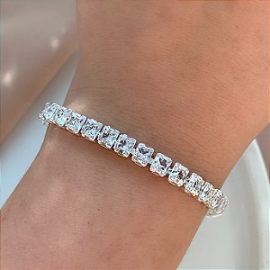 PULSEIRA RIVIERA ZIRCÔNIAS QUADRADAS BIJU