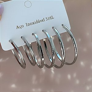 BRINCO KIT ARGOLAS DIVERSAS FIO BOLEADO AÇO 316L⭐️