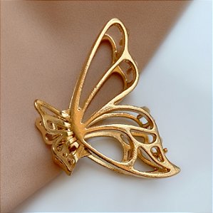 PRESILHA UNITÁRIA BORBOLETA P DOURADO BIJU