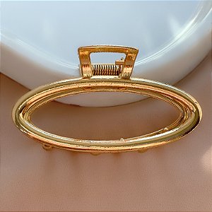 PRESILHA UNITÁRIA OVAL M DOURADA BIJU